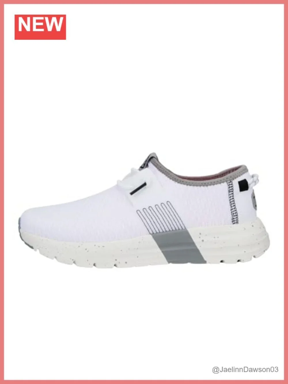 Wide Fit Slip On Sneaker Breathable Mesh Elastic Laces Lightweight